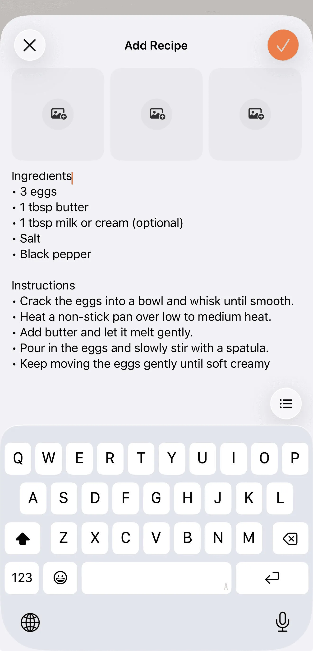 Paste text